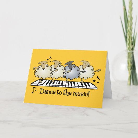 Sheep Chorus Line Card Karte (Vorderseite)