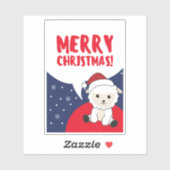 Sheep Christmas Sheep Winter Animals Sticker (Blatt)