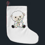 Sheep Christmas Snow Winter Animals Sheeps Adult C Kleiner Weihnachtsstrumpf<br><div class="desc">The sheep for Christmas with fairy lights. Funny animals with ohrs and snow to the holidays. So funny for Christmas in July. Sheep are sweet animals and perfect for Christmas.</div>
