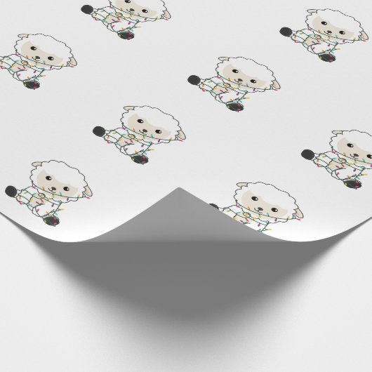 Sheep Christmas Snow Winter Animals Sheeps Geschenkpapier (Ecke)