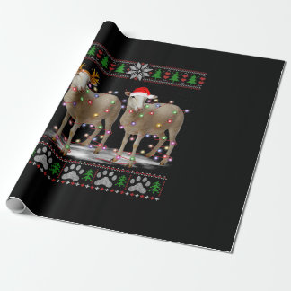 Sheep Christmas Tree Lights Santa Animal Gift Geschenkpapier