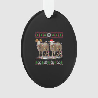 Sheep Christmas Tree Lights Santa Animal Gift Ornament