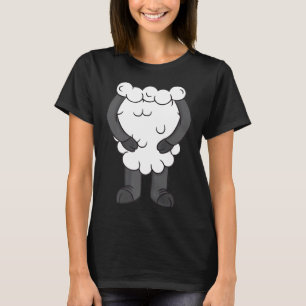 Sheep Costume Halloween Easy Cosplay Lazy Quick Ou T-Shirt