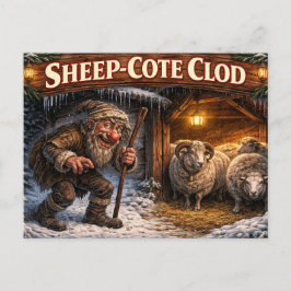 Sheep Cote Clod Icelandic Yule Lad Postcard Feiertagspostkarte