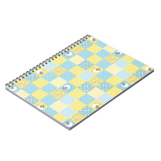 Sheep Country-Imitate Patchwork Spiral Notebook Notizblock (Linke Seite)