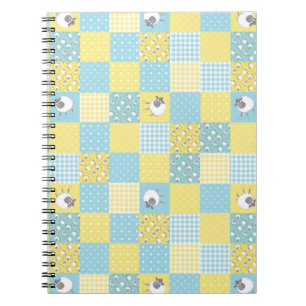 Sheep Country-Imitate Patchwork Spiral Notebook Notizblock