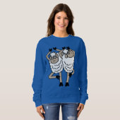 Sheep Couple Annoyed Bothered Tree Pose Yoga Bumpi Sweatshirt (Vorne ganz)