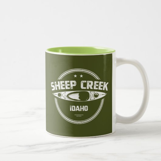 Sheep Creek Wild und Landschaftlicher Fluss Idaho Zweifarbige Tasse (Rechts)