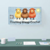 Sheep crochet knitting craft show booth display banner (Messe)