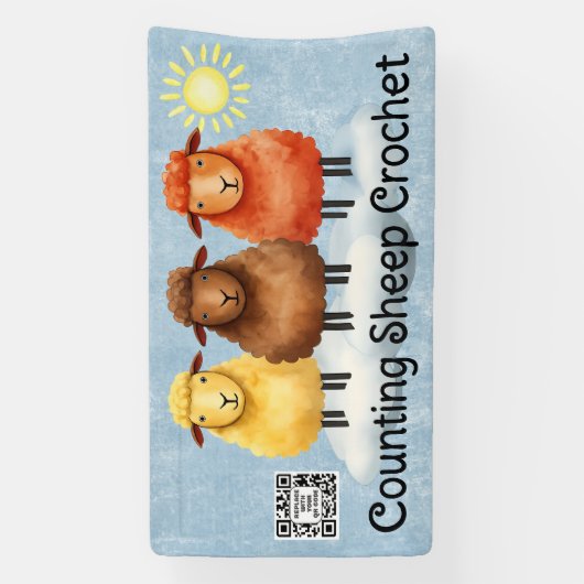 Sheep crochet knitting craft show booth display banner (Vertikal)