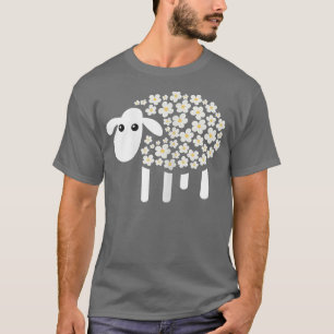 Sheep Daisy Kawaii Blume Bauer Farm Tier T-Shirt