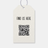 Sheep danke Ihnen QR Code Knittern Geschenkanhänger (Rückseite)