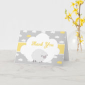 Sheep danke Karte (Gelbe Blume)