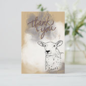 Sheep danke Karte (Stehend Vorderseite)