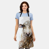 Sheep Design All-Over-Print-Schürze Schürze (Getragen)