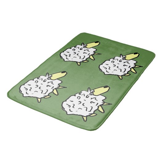 Sheep Design Badematte (Schrägansicht)