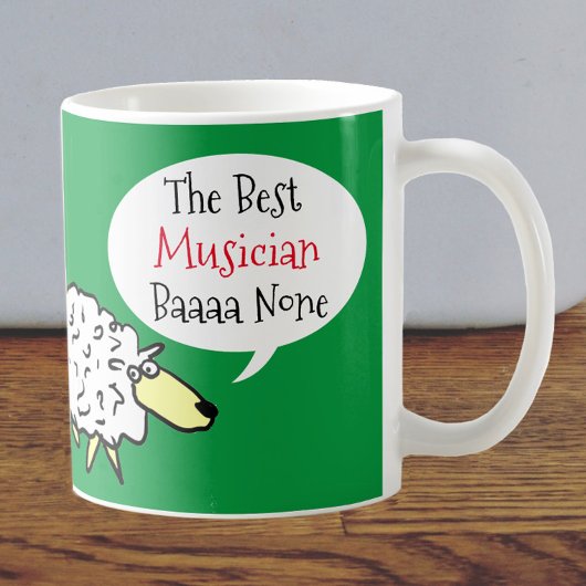 Sheep Design Best Musician Coffee Tasse