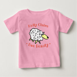 Sheep Design Cartoon zum Personalisieren Baby T-shirt