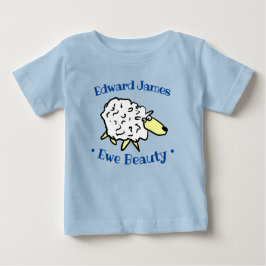 Sheep Design Cartoon zum Personalisieren Baby T-shirt