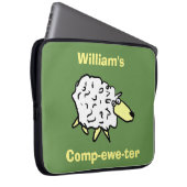 Sheep Design Comp-ewe-ter! Laptopschutzhülle (Vorne Rechts)