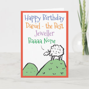 Sheep Design Frohe Geburtstag zu einem Juwelier Karte