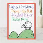 Sheep Design Frohe Weihnachten an Volleyball Playe Karte (Vorderseite)