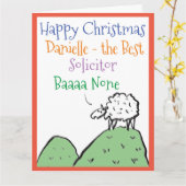 Sheep Design Frohe Weihnachten auf eine Solicitor Karte (Gelbe Blume)