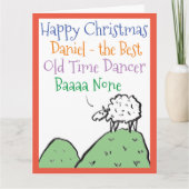 Sheep Design Frohe Weihnachten zu einem Old Time T Karte (Vorderseite)