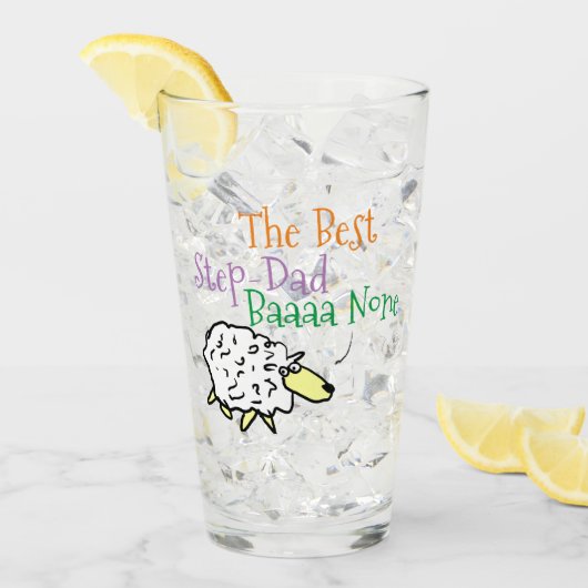 Sheep-Design für den Best Step-Vater Glas (Vorderseite Ice)