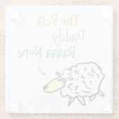 Sheep Design für den besten Daddy Glass Untersetze Glasuntersetzer (Rückseite)