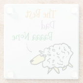 Sheep Design für den besten Vater-Glass-Untersetze Glasuntersetzer (Rückseite)