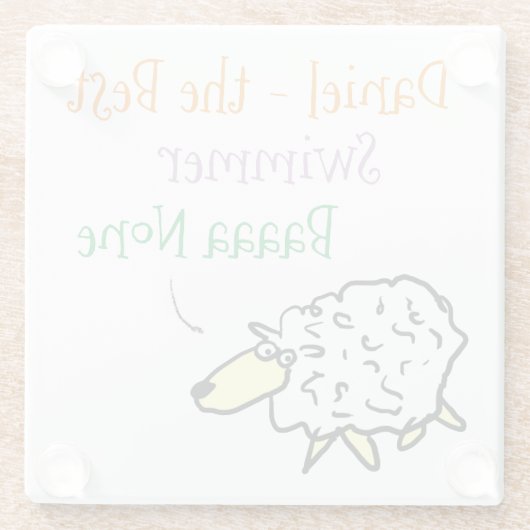 Sheep Design für den Untersetzer aus Schwimmerglas (Rückseite)