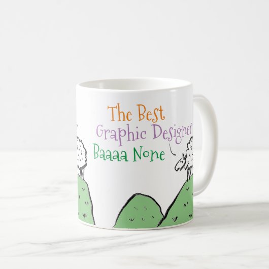 Sheep Design für eine Grafik-Designer-Kaffeezubere Kaffeetasse (VorderseiteRechts)