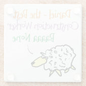 Sheep-Design für einen Bauarbeiter Glasuntersetzer (Rückseite)