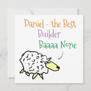 Sheep Design für einen Builder Feiertagskarte