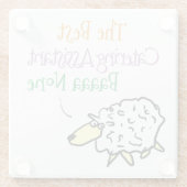 Sheep Design für einen Catering Assistant Glasuntersetzer (Rückseite)