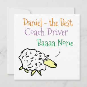 Sheep-Design für einen Coach-Treiber Feiertagskarte