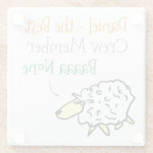 Sheep-Design für einen Crew Member Glass Untersetz Glasuntersetzer (Rückseite)