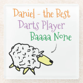 Sheep Design für einen Darts Player Untersetzer