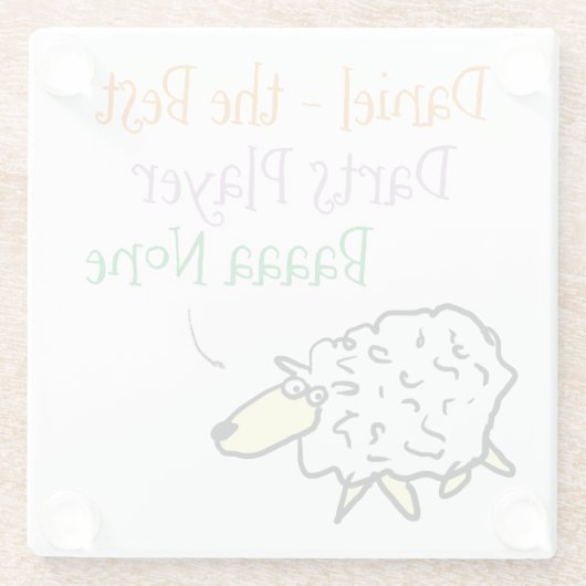 Sheep Design für einen Darts Player Untersetzer (Rückseite)