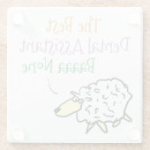 Sheep-Design für einen Dentalassistenten-Untersetz Glasuntersetzer (Rückseite)