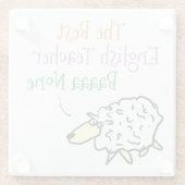 Sheep Design für einen englischen Teacher Glass Un Glasuntersetzer (Rückseite)