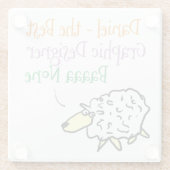 Sheep Design für einen grafischen Designer-Unterse Glasuntersetzer (Rückseite)