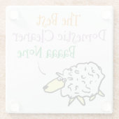 Sheep-Design für einen häuslich saubereren Unterse Glasuntersetzer (Rückseite)