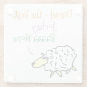 Sheep Design für einen Jockey-Glass-Untersetzer Glasuntersetzer (Rückseite)