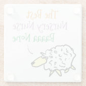 Sheep Design für einen Kinderzimmer Nurse Glass Un Glasuntersetzer (Rückseite)