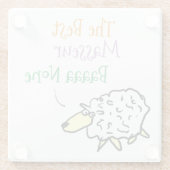 Sheep Design für einen Masseur-Untersetzer Glasuntersetzer (Rückseite)