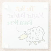 Sheep-Design für einen Master-Butcher-Glass-Unters Glasuntersetzer (Rückseite)