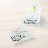 Sheep-Design für einen Nurse Glass Untersetzer (Schrägansicht)