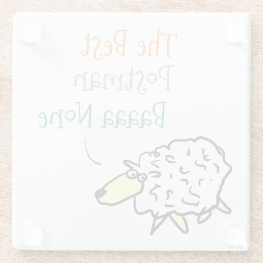 Sheep Design für einen Postman Glass Untersetzer (Rückseite)